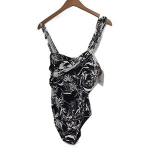 Apt 9 Women's  Swimmer Wear  Size XL Black & White  One Piece